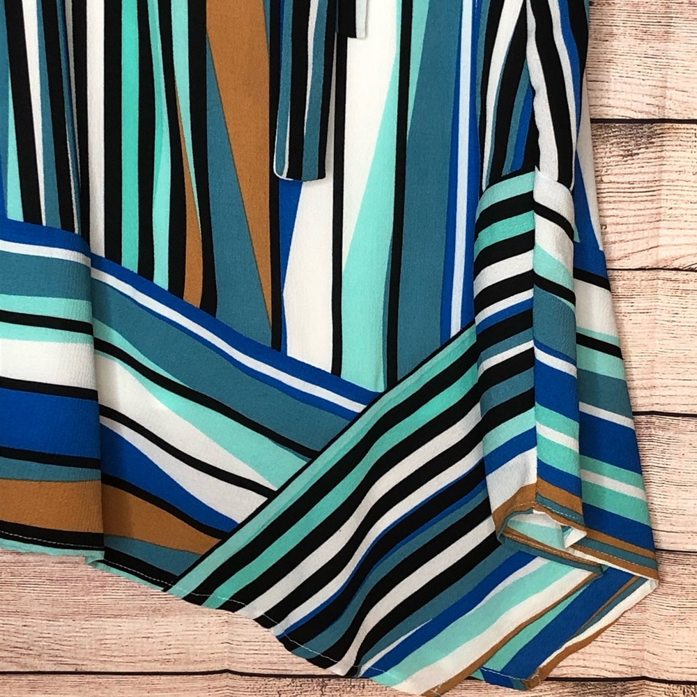 Ny Collection Multi Color Asymmetrical Skirt - image 2